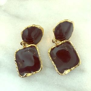 Black and gold earrings